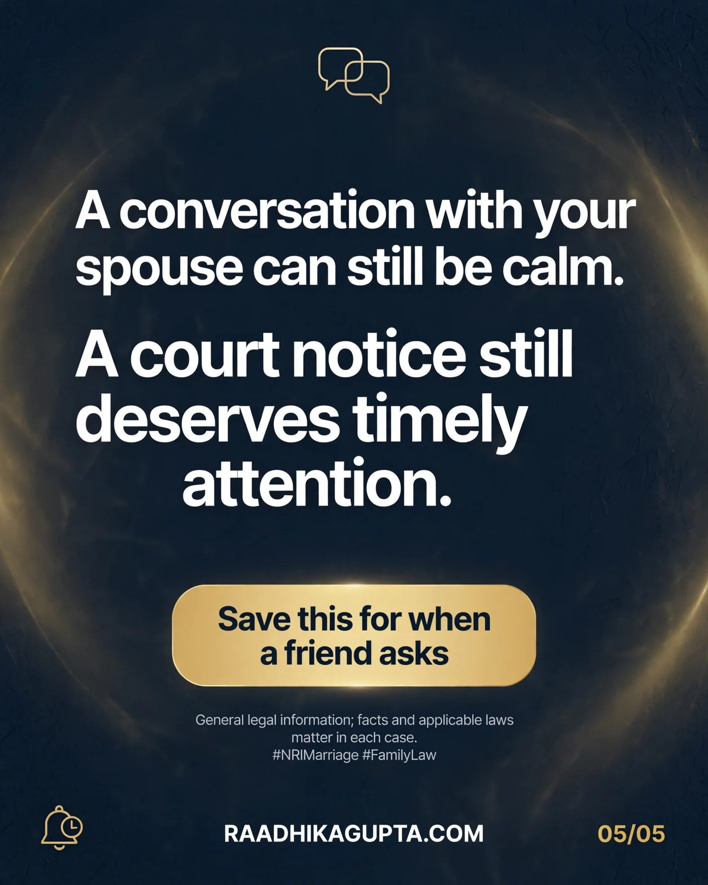 A reminder that conversations can remain calm while a court notice receives timely attention.